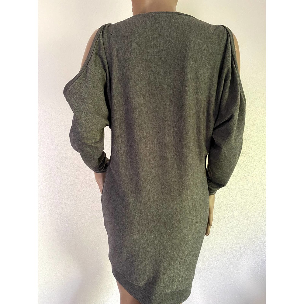 Haute Hippie Charcoal Cold-Shoulder Dress - Picture 3 of 4